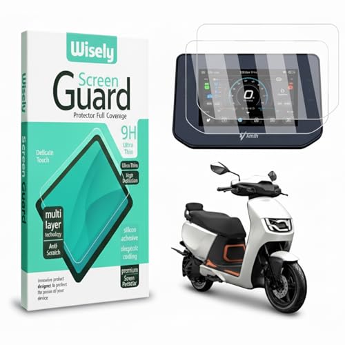 Image of Wisely Pack 2 - Screen Guard for NEW Hero Vida VX2 Go 2025 Electric Scooter - TFT Display Digital Meter Protector - HD Clear, Full Cover - Easy Installation Kit - EV Scooty Accessories