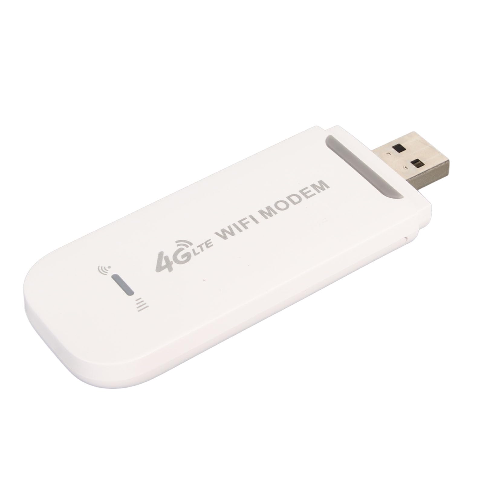 Modem USB WiFi 4G LTE, Duża prędkość 150 Mb/s, Obsługa 10 urządzeń, Gniazdo Karty SIM, Funkcja Plug and Play, Odpowiednie do Biura, Podróży i Domu (WHITE)