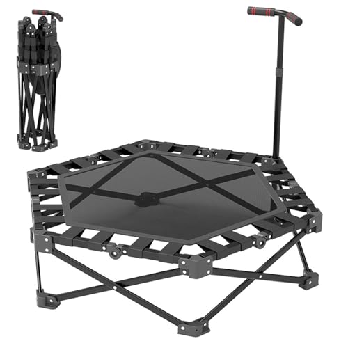 Mini trampoline pliable pour entraînement en intérieur et fitness sur la terrasse