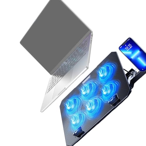 Base de refrigeración para laptop con 6 ventiladores y ajuste ergonómico miniatura 7