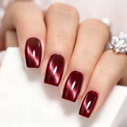 Esmalte en gel Vishine 16ml con efecto ojo de gato rojo miniatura 4