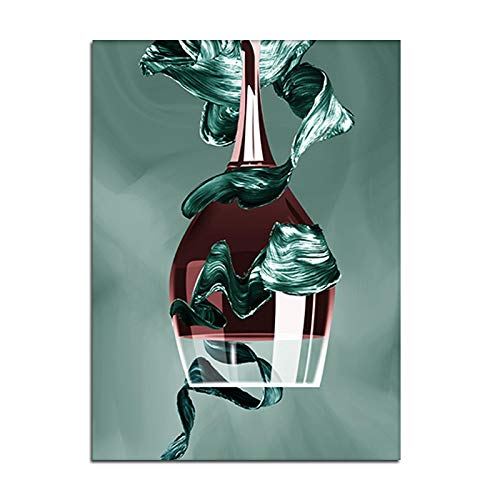 Impression de verre à vin rouge - Peinture sur toile 60x90cm x2