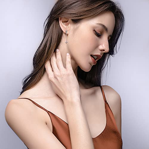 Clip On Earrings for Women with Cubic Zirconia Silver Dangle Earring Non Pierced Earrings for Women Lightweight Elegant Clip Earrings4