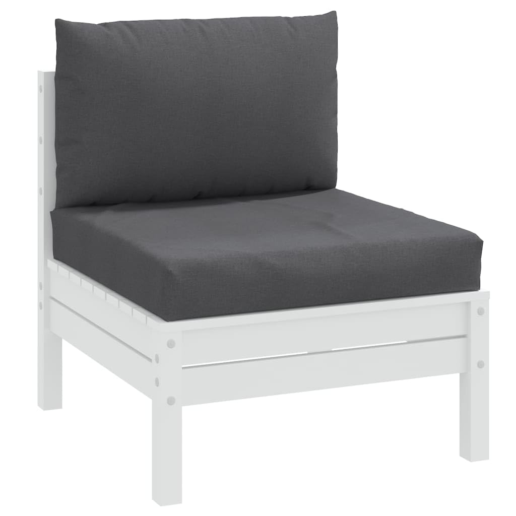 VidaXL - Juego de 2 cojines de paleta, almohadas de balcón, cojines de asiento, patio, jardinería, terraza, exterior, color gris oscuro