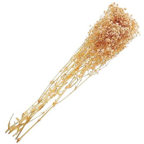 Ramo de flores secas Babysbreath decorativas blancas miniatura 1
