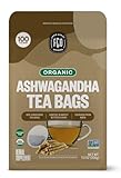 FGO Organic Ashwagandha Tea, 100 Count, Eco-Conscious Herbal Tea Bags, Resealable Bag, Caffeine Free, Packaging May Vary (Pack of 1)