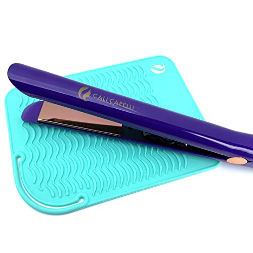 Estera de silicona resistente al calor para planchas y herramientas de cabello CaliCapelli Professional color verde menta miniatura 5
