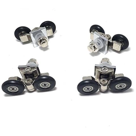 Set of 4 New Adjustable Shower Door Rollers 25mm Cover