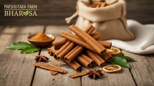 Image of Parshutara Farm Whole Cinnamon Sticks 100g | Cassia Dalchini | Aromatic Garam Masala Spice for Cooking
