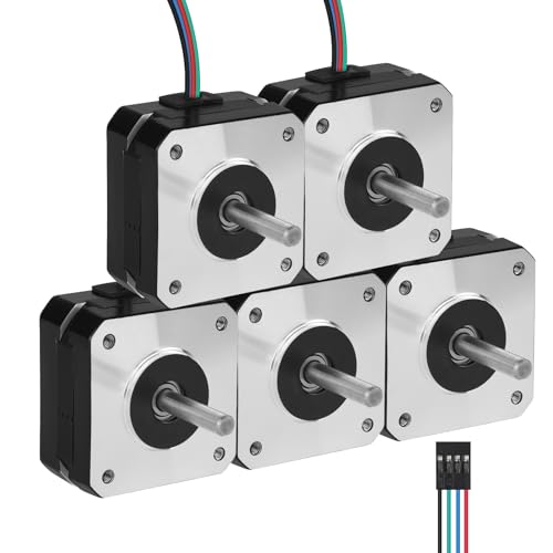 YEJMKJ 5Pack Nema 17 Stepper Motor 42x23mm 0.16Nm (22.66ozin) 0.8A 4.2