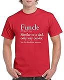 YOUXI Funcle Definition T-shirt de travail pour hommes drôles et géniaux pour oncle, Black, M