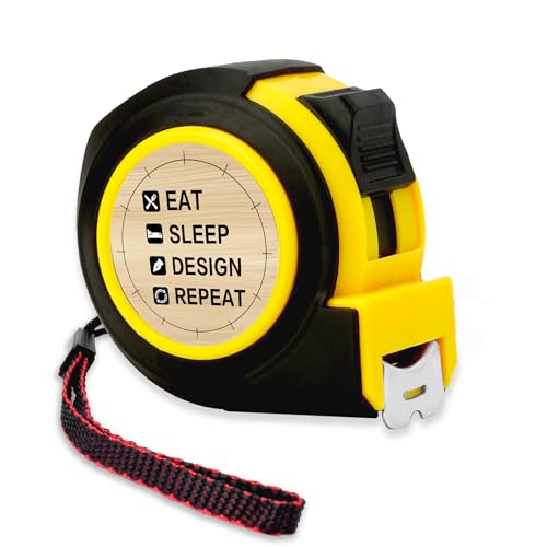 Image of ZuEiiDop Designer Gifts for Women Graphic Designers Interior Designers Gifts Christmas Birthday Thank You Gift for Designer Friend Colleague Graduation Gift for Design Graduates Tape Measure Yellow