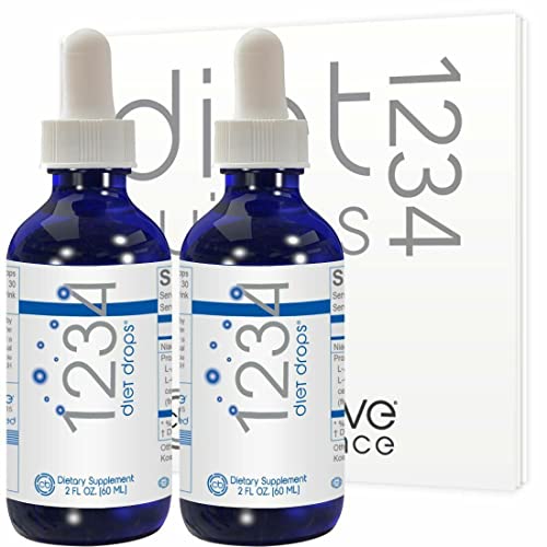 1234 Diet Drops Economy 2 Pack for Women & Men - Diet Drops for Weight Management - Original Amino Complex