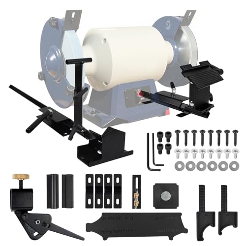 Donbalauto Sharpening System for 6 Inch Grinders for Lathe Turning Tools Chisels Skews & Gouges with Quad Jig & Setup Blocks