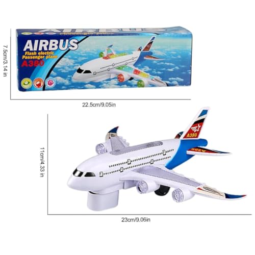 Brinquedo de Avião Airplane Luz Som Movimento para Crianças Fricção
