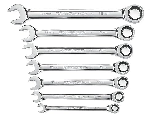 Image of GEARWRENCH 7 Pc. 12 Pt. Ratcheting Combination Wrench Set, Metric - 9417