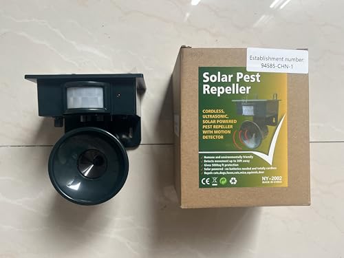 2025 Solar Ultrasonic Bird Repellent Devices Pigeon Repeller Outdoor Bird Deterrents for Outside Animal Repellent Outdoor to Keep Pigeon Woodpecker Out of Balconies Patio Garden Farm