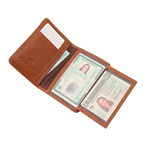 Carteira Feminina Couro Legítimo Rg Cnh Cartões Mariart 612 (Caramelo)
