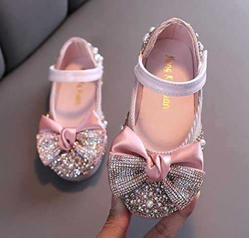 Girl's Mary Jane Ballet Flats Bow Flower Wedding Party Ballerina Flat Shoes2