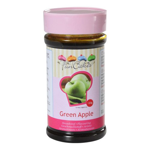 FunCakes Aroma de Manzana Verde de FunCakes: Aromas Alimentarios, Gran Sabor, Perfecto para Decorar Pasteles, Adecuado para Masas y Rellenos. 100 g