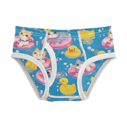 Wusikd Cute Cats Pink Boys' Underwear Cotton Yellow Duck Boys Briefs Soft Toddler Underwear 2T