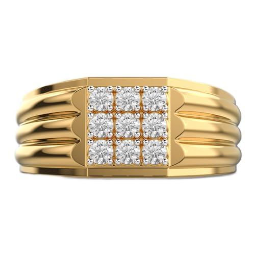 Chevalière de mariage argent 925 et moissanite haut de gamme faite main pour homme
