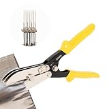 PLATATO 7-Blade Duct Crimping Tool Sheet Metal Crimper for 24-28 Gauge Duct Work Gutter Downspout and Stove Pipe HVAC Tools Upgraded Version