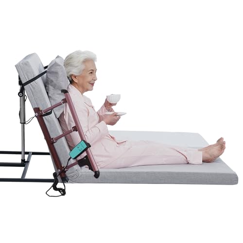 Greenlemon Electric Back Rest Lift with Remote Control - 4-68 Degree Adjustable No Installation Removable Washable Cover Ideal for Pregnant Women (Full-Length with bedrail)
