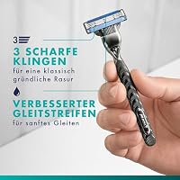 Gillette Mach 3 Standard Rasierer Herren, Metall, Grau/Schwarz – Ansicht 6