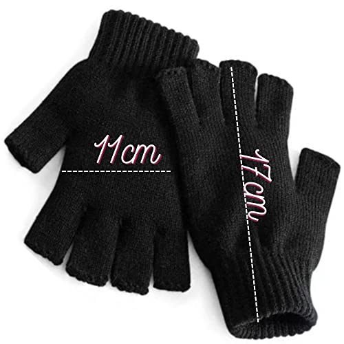 Kit Frio Conjunto Luva Adulto Preto com e sem dedos