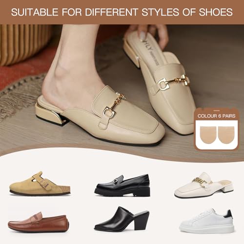 Yilanmy Toe Socks for Women 6 Pairs, Half Socks for Heels No Show Liner Toe Topper Cover Mule Sock Non-Skid Bottom4