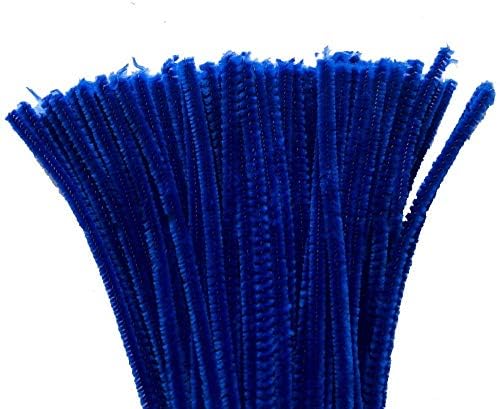 Velme Craft 100Pcs Pipe Cleaners Craft Set | Chenille Stem Fuzzy Sticks DIY Craft Supplies for Art Projects Activities, Decorations, Flower Making, Modeling & Sculpting (Dark Blue)