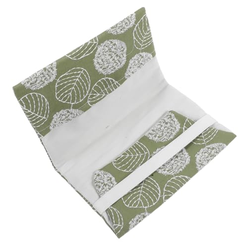 SHINEOFI Green Floral Pattern Soft Fabric Book Cover Sleeve for A6 Notebooks Washable Stretchable Book Protector for Hardcovers for Women and Craft Projects