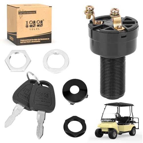 10L0L Golf Cart Starter Ignition Key Switch for Club Car DS 1996-up 36V or 48V Electric Golf Cart OEM 101826201