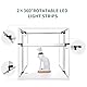 FOSITAN 80x80x80cm Fotostudio Dimmbare 126pcs LED Beleuchtung Fotobox 5500±200K (CRI≥95) Lichtzelt mit 3 Hintergründe (weiß, schwarz, orange) für Professionelle Fotografie
