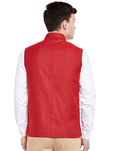 Image of WINTAGE Men's Tweed Bandhgala Festive Nehru Jacket Waistcoat -7 Colors