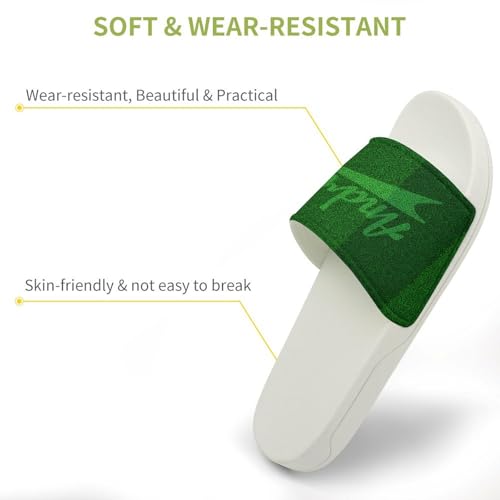 Custom Sports Slides Personalized Slippers - Baseball Sandals Quick Drying Softball Slippers Indoor Outdoor,Gifts for Men Youth Boy (White,Style 26)3