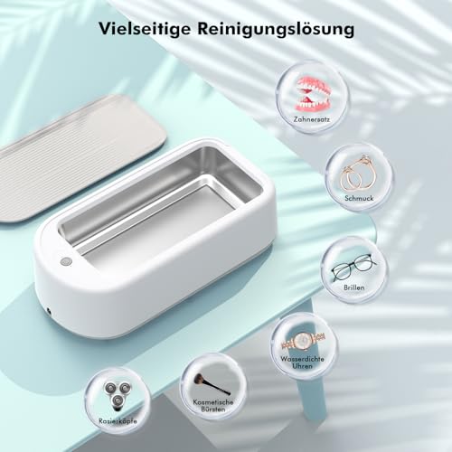 ETENTOUS Ultraschallreinigungsgerät 48KHZ Ultraschallreinigungsgerät Brille 640ml Ultrasonic...