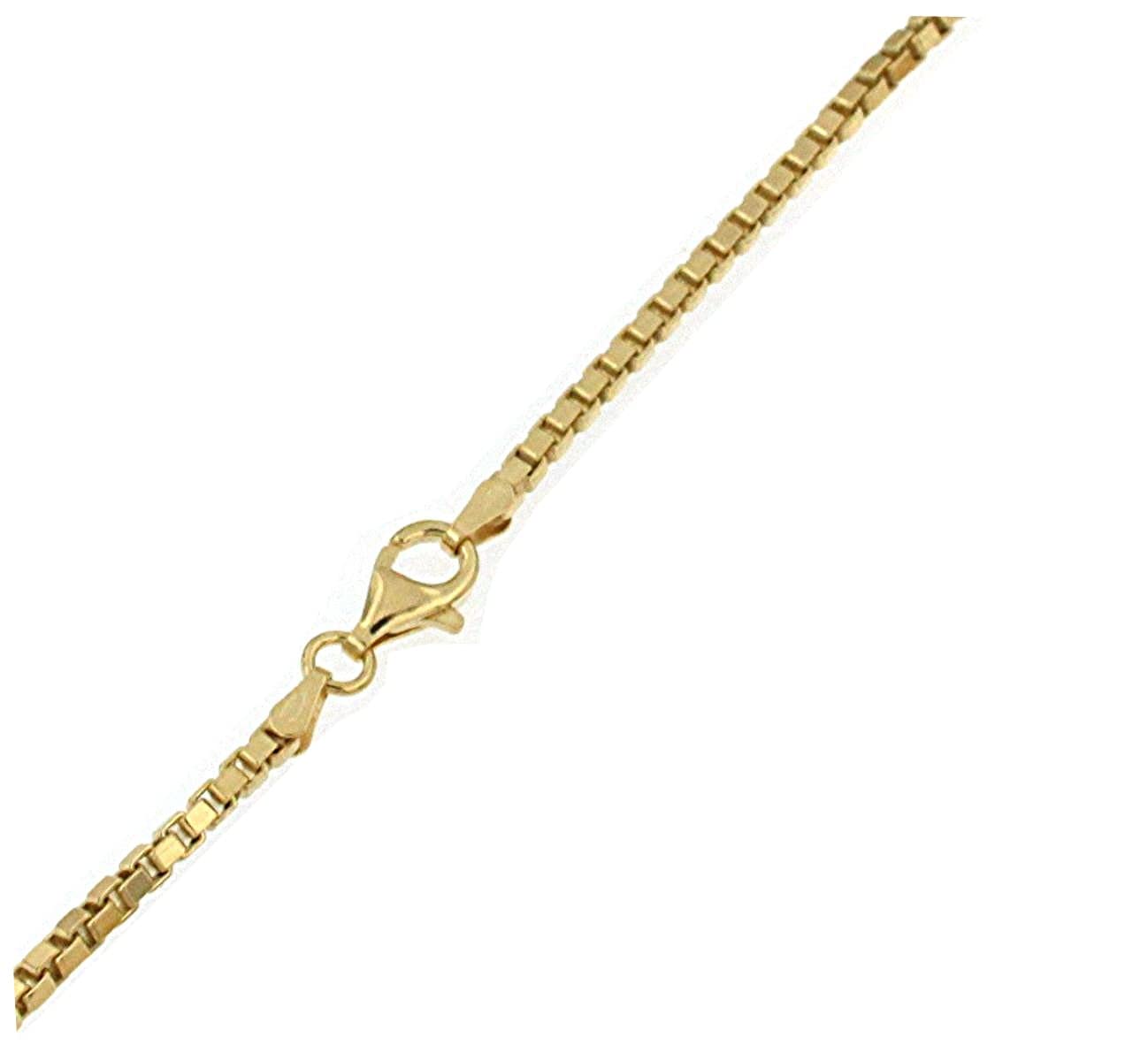 Original italienische Venezianerkette 925 Silber 18kt vergoldet 2,5mm breit Länge wählbar Silberkette Halskette Damen Herren Anhängerkette Schmuck ab Fabrik tendenze Italy