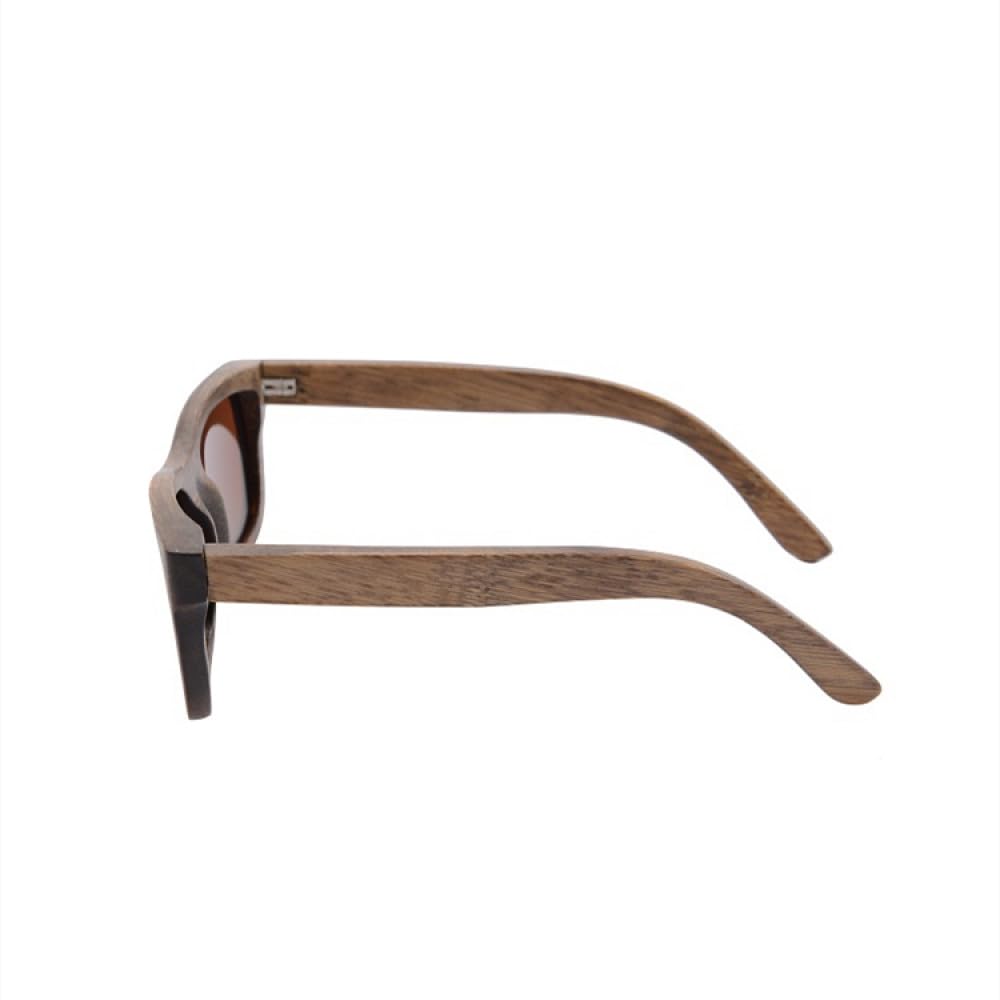 Occhiali da sole in legno fatti a mano Occhiali da sole polarizzati con montatura quadrata in legno per uomo Donna Occhiali da sole in legno, bambù arancione, marrone