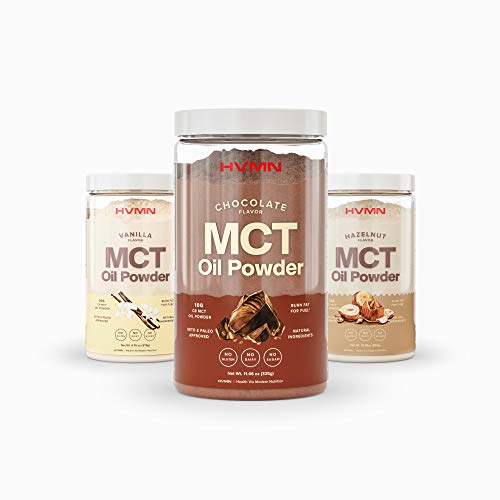 H.V.M.N. MCT Oil Powder - Keto Creamer Powder, for Keto Coffee Creamer, Keto Shake - Pure C8 MCT Oil from Acacia Powder, MCT Oil Keto Diet Powder - Classic Flavors - 3 Count Multipack