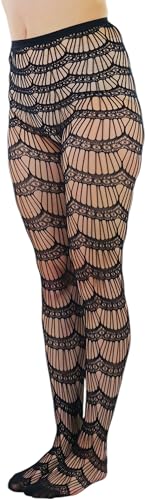 Image of ToBeInStyle Women's Wide Horizontal Contrast Stripe Tights Opaque Hosiery