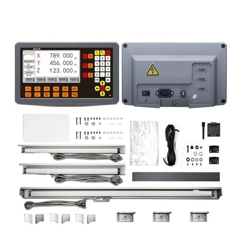 Kit 3 Ejes DRO Lectura Digital 5um Escalas Lineales 70-1020mm miniatura 3