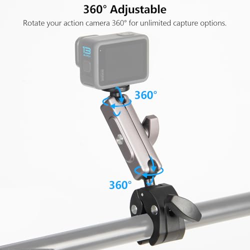 Image of HSU Magic Arm Clamp Double Ball Head Adapter 360 Handlebar Mount
