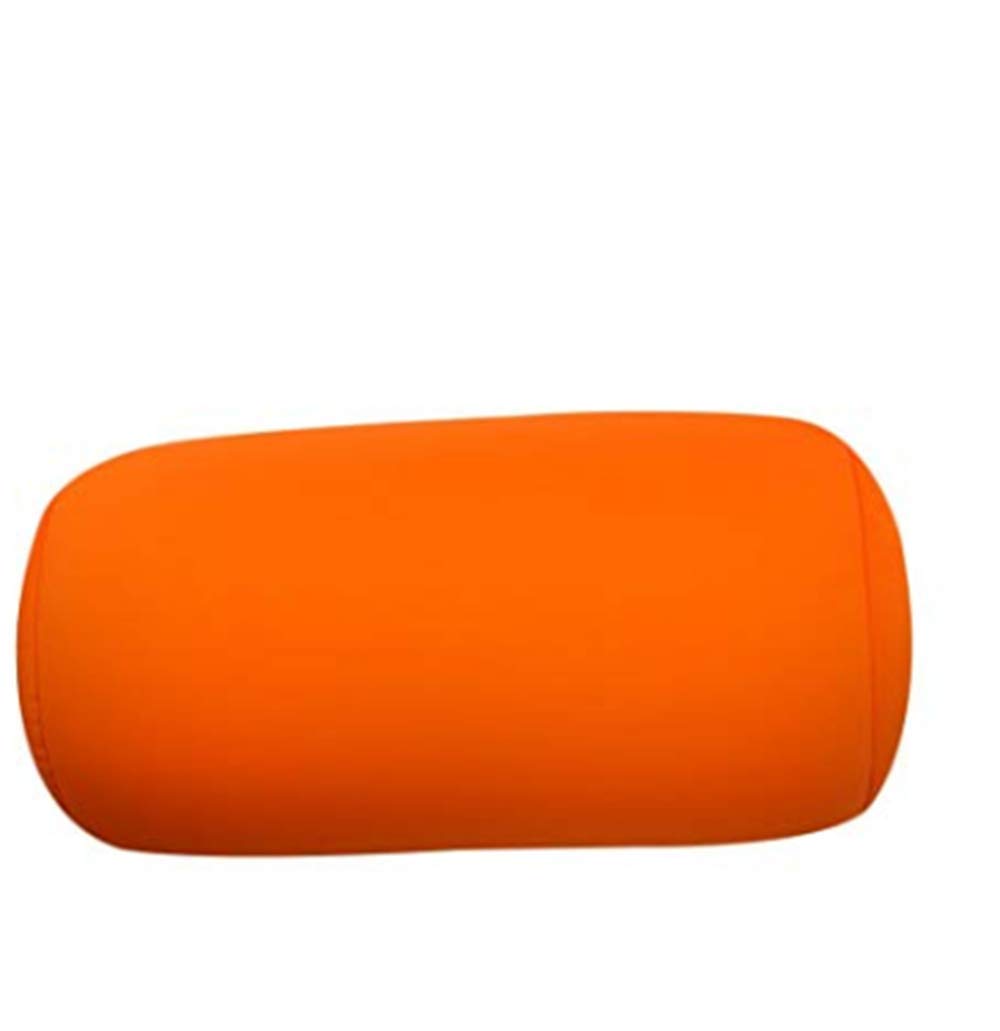 DadaA Microbead Neck Roll Pillow Head Neck Back Body Home Office Chair Car Seat Cushion (Orange)