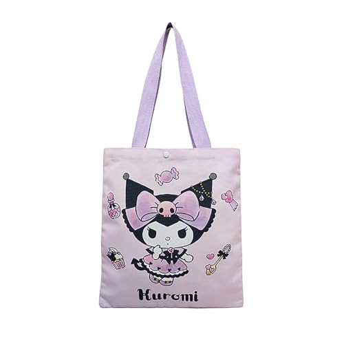R&B Girls 126-1-AG219-1 Kuromi Printed Tote Bag Lilac Free Size
