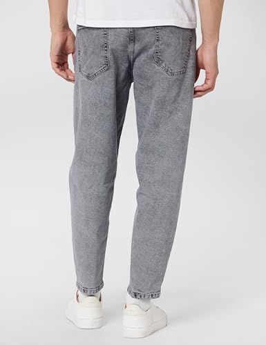 Image of Styli Men Solid Balloon Fit Jeans | Stretchable & Comfort, Mid-Rise Casual Denim Pants for Everyday Wear |Machine Washable