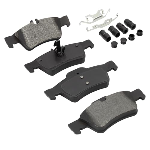 Image of QUALITY-BUILT Rear Semi-Metallic Brake Pads, Premium 1001-0986M, Compatible with 2003-2018 Mercedes-Benz (CL500,CL550,CL600,CLS350,CLS400,CLS500,CLS550,E250,E320,E350,E400,E500,E550,S350,S400,S430)