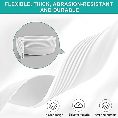 2 m tochtstopper voor geluidsisolatie, deuren, klittenband-deurafdichting, zelfklevende onderkant, dubbellaagse deurafdichting, geluidsbestendig, voor deur, tochtstopper, deurafdichting - Image 5