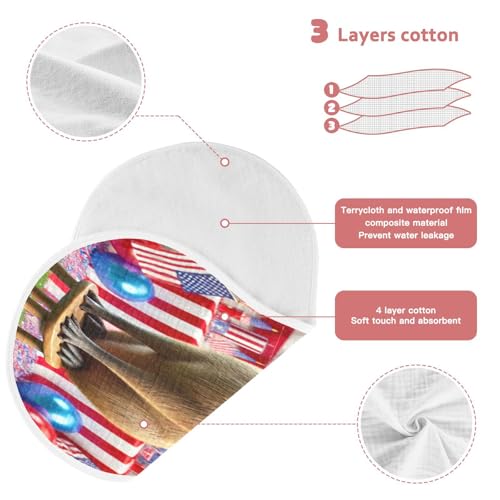 Capybara Flag Balloons Baby Burp Cloths Muslin Burp Cloths Soft Burp Cloth Burp Rags Cotton Burp Clothes Absorbent for Unisex Boy Newborn Girl 1 Pack 22x11 Inches3